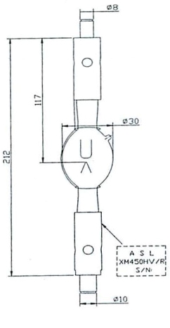 XM450HV/R replacement for XBO 450W OFR, UXL-451-O, Newport 6280NS